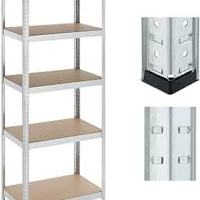 ESTANTES DE ALUMINIO GALVANIZADO, DE 5 NIVELES - 3/4