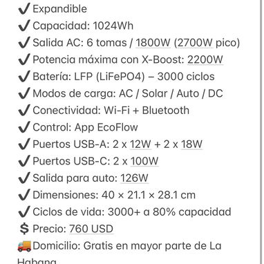 Estaciones de energía EcoFlow de la serie 2,3 y delta pro. NUEVO. ENTREGA INMEDIATA - Img 123121855