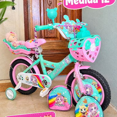 Bicicletas 12 muy bonitas con cesta y parrilla  para las peques de 2 a 4 años nuevas en su caja varios colores y modelos - 2/4