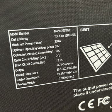Panel Solar de 220 volt con extensión de múltiples conectores - 3/3