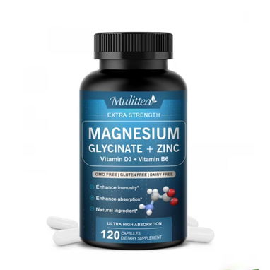 "4 en 1" Glycinate de Magnesio + Zinc, Vitamina D3 y Vitamina B6; - Img 120148800