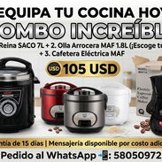 🖤*COMBO de Olla Reina marca SACO 7L + Olla Arrocera MAF 1.8L + Cafetera Eléctrica*🖤 - Img 57852323