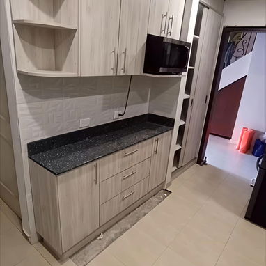 Muebles de cocina diferentes modelos bases y aéreos en MDF hidrófugo importado blanco - Img 107034174