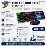 TECLADO C/CABLE Y RATÓN - Img 56580442