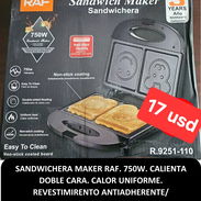 Sandwichera  maker Raf 750w - Img 53468171