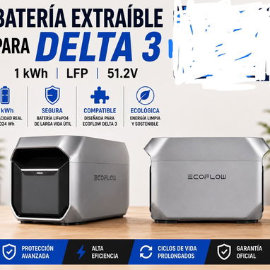 Ecoflow Delta 2 max, Ecoflow Delta 3 plus , Ecoflow Delta 3 class, Ecoflow Delta pro , Batería extra para Delta 3 plus - 4/4