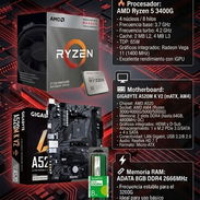 Vendo Kit AMD Gigabyte A520M K V2 + Ryzen 5 3400G + 8GB 2666HZ - Img 55120857