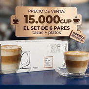 Set de 6 pares de taza + platos - Img 57346045