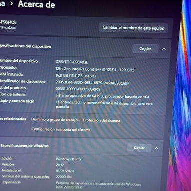 LAPTOP HP i3 de 12na generación. 16 gb ram, DDR4, 256 gb Disco duro sólido - 2/4
