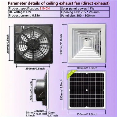 Extractor solar/ funcionamiento diurno en automático con luz. - Img 124263718