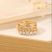 Anillos enchapado en oro 14 k, alta calidad - Img 53718734