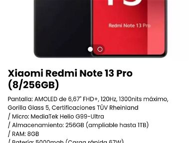 !!! Xiaomi Redmi Note 13 Pro (8/256GB) Nuevo en caja/Pantalla: AMOLED de 6,67" FHD+, 120Hz, 1300nits máximo!!! - Img main-image