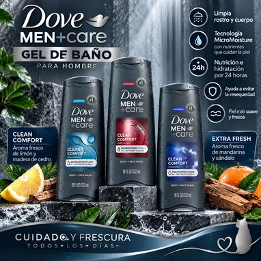 Gel de Baño Dove Men+Care 18 oz – Cuidado, Hidratación y Frescura | Variedades - 2/2