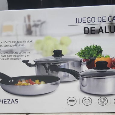 Juego de calderos aluminio de inducción marca EKO - 5 piezas 🏠 40 USD - 2/2