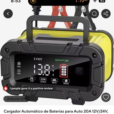 Baterías LifePo4 y cargadores inteligentes 20Ah - 2/3
