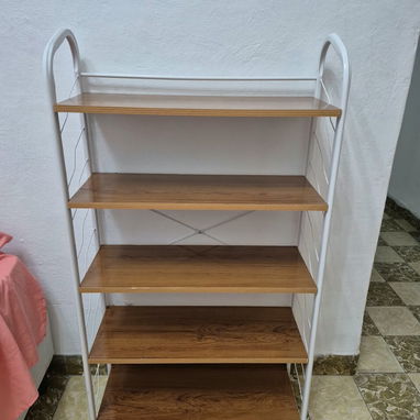Organizador multipropósito de madera y metal, resistente - 2/2