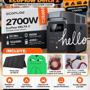 Combo de eco flow delta 2🚨 ✅Posee panel plegable de 550 watts ✅cable fotovoltáico . - Img 57680861
