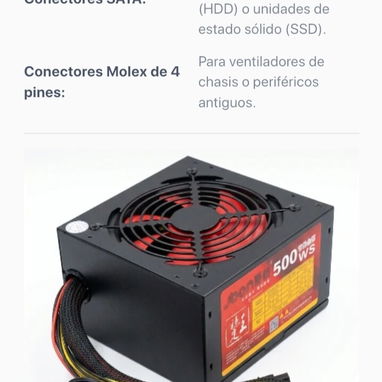 Fuente de PC 500 Ws - Img 123849904