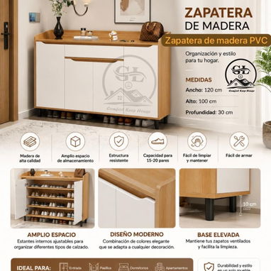 👑zapatera d madera PVC ideal para recibidores 200usd - 3/3
