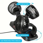 Ventilador de Carro con 3 Cabezales USB 5 volt - Img 50769188