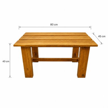 Mesita de centro para terraza de madera - Img 122024320