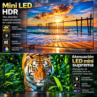 Samsung de 65”(M70HD) Mini LED 4K UHD  Modelo 2026 smart TV IA integrado - 4/9