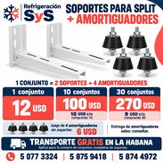 Pie de amigo para split: 2 soportes y 4 amortiguadores — 12 USD - Img 52100306