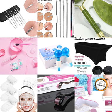✅accesorios utensilios de skincare facial, dermaroler, espatula, saca comedon, cepillo, guasha jade, disco de algodon✅ - 2/5