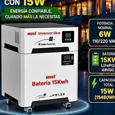 El mejor Kit MUST de 6kwh con batería LiFePO4 de 15.36 kwh - Img 125611690