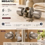 Cerradura de Pomo Megapro Llave-Llave  💰 10 USD  ✨ Seguridad, funcionalidad y diseño en una sola pieza. 📞56249037 - Img 55844552