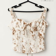 Corset floral con encaje🤍🤎 - Img 57987878