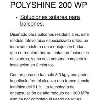 Panel solar Felxible Polishine 200W - Img 125837503