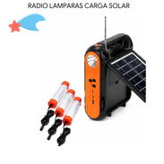 RADIO LINTERNA LAMPARAS CON CARGA SOLAR - Img 55788244