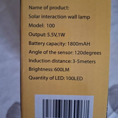 🔆Lámpara Solar de Pared Exterior con Sensor de Movimiento - Img 118775073