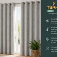 Cortinas blackout 140x220 (2 paneles) modernas | cortinas oscurantes, anti luz y calor para dormitorio o sala - Img 54793164