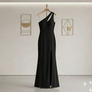 Vestido de Noche Asimétrico WOOSEA con Abertura - Talla S - Img 57878933