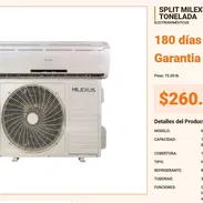 SPLIT MILEXUS 1 TONELADA MODELO: ML-SPAC-12K 180 días de Garantia - Img 55961956