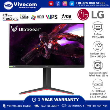 Vendo súper precio Monitor ips 27” gaming LG ultragear ganma alta 2k 165hz en oc 175 hz 10bit pane - Img 123119493