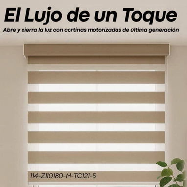 Cortinas motorizadas sun toque de acuerdo al tamaño Medidas: -1.10 x 1.80m *$180* -1.90 x 1.80m *$200* -1.30 x 1.80m. - Img 124066730