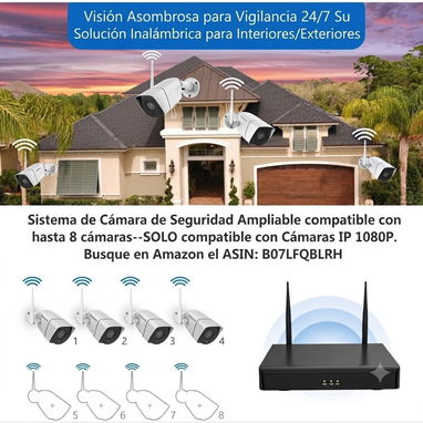 Sistema de seguridad FIRSTREND 1080P – 4 cámaras de vigilancia 🔒🌐 $366 - 2/5