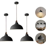 Lámparas decorativas modernas negras(juego de 3). Nuevas - Img 50583017