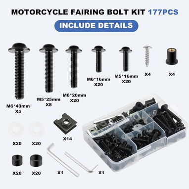 Kit de tornillos para carenado para motos deportivas - 2/2