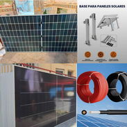 Combo panel solar 600w bifacial monocristalino con sus 10 metros de cable, sus conectores y soporte original regulable - Img 56822781