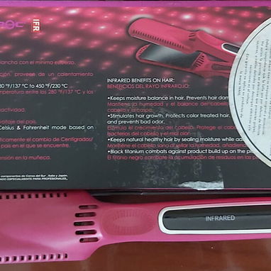 🌡Plancha de cabello de uso marca Croc de placas de titanium y calentadores de cerámica. Temperatura ente 137 y 230°C. - Img 119089567