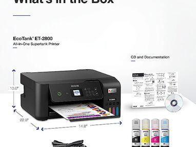 Impresora Epson EcoTank ET-2800  inalámbrica a color todo en uno sin cartuchos con escaneo y copia new🎼🎼🎼52669205 - Img main-image-45141437