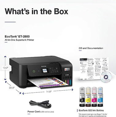 Impresora Epson EcoTank ET-2800  inalámbrica a color todo en uno sin cartuchos con escaneo y copia☎️☎️☎️56854865 - Img 74587035