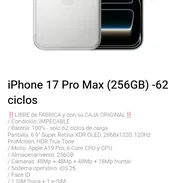 iPhone 17 Pro Max (256GB) -62 ciclos - Img 57897864