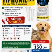 Fipronil (rayita blanca) para eliminar pulgas, garrapatas, chinches, hormigas y moscas - Img 56028970