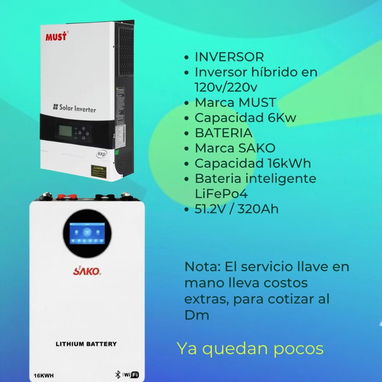 KIT SOLAR 6k CON 16K - Img 124042167