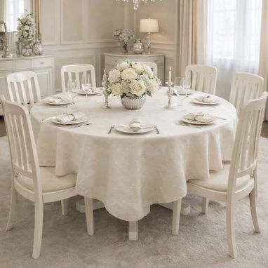 🍽️ Elegantes Manteles redondos y rectangulares - 2/6